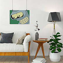 Плакат "Футурама, Бендер, Futurama, Bender", 43×60см, фото 4