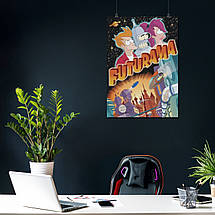 Плакат "Футурама, головні персонажі, Futurama", 60×43см, фото 4