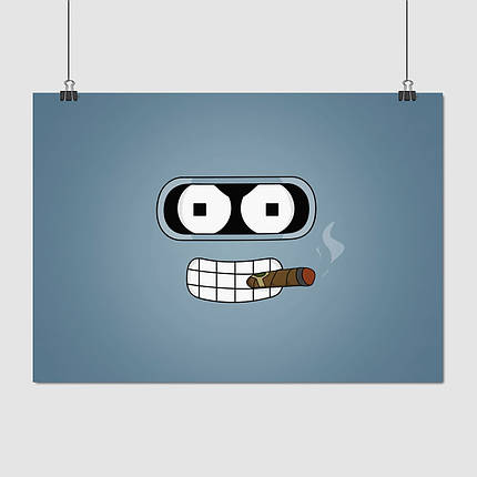 Плакат "Футурама, Бендер, Futurama, Bender", 43×60см, фото 1