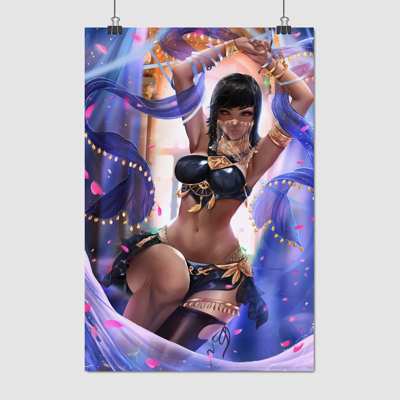 Плакат "Белідансер Аїша, танець живота, Aisha, bellydancer", 60×40см