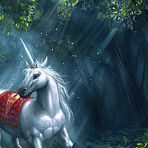 Плакат "Єдиноріг у темному лісі", 40×60см, фото 2