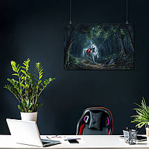 Плакат "Єдиноріг у темному лісі", 40×60см, фото 3