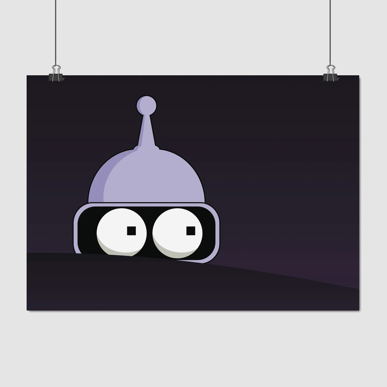 Плакат "Футурама, Бендер ховається, Futurama, Bender", 43×60см