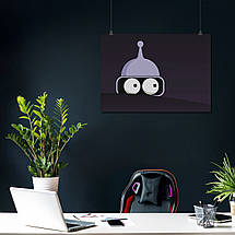 Плакат "Футурама, Бендер ховається, Futurama, Bender", 43×60см, фото 3