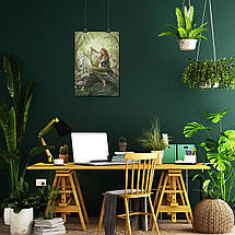 Плакат "Єдиноріг та ельфійка з арфою", 60×41см, фото 5