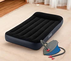 Надувний матрац Intex 64141 Одномісний 99 x 191 x 25 см з ножним насосом 69611