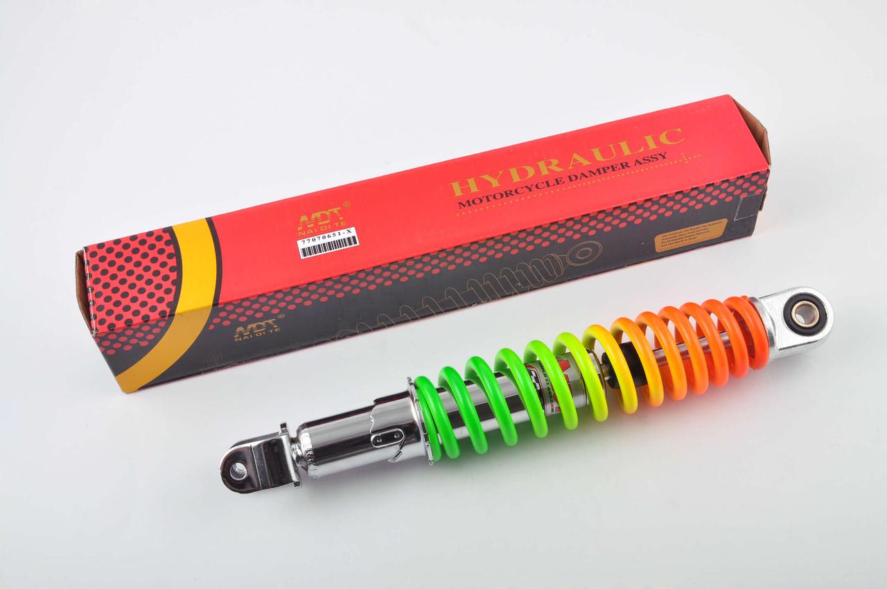 Амортизатор GY6, DIO ZX, LEAD 310mm, регульований (райдуга) NDT