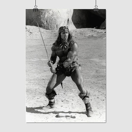 Плакат "Конан Варвар, Арнольд Шварценеггер, Conan the Barbarian (1982)", 60×43см, фото 1
