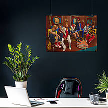 Плакат "БТС із піцею, Bangtan Boys, BTS", 43×60см, фото 4
