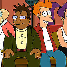 Плакат "Футурама, Всі персонажі на дивані, Futurama", 43×60см, фото 3