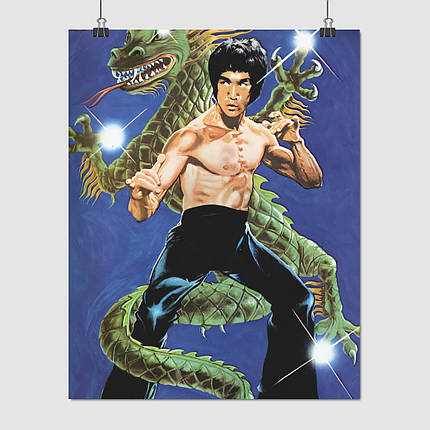 Плакат "Брюс Лі, Дракон, Bruce Lee, Dragon", 60×47см, фото 1