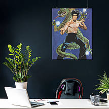Плакат "Брюс Лі, Дракон, Bruce Lee, Dragon", 60×47см, фото 3