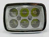 Вставка у фару світлодіодна квадратна (D=14,9 cm 21W, 6 лампочок, дальній/ближній) EVO