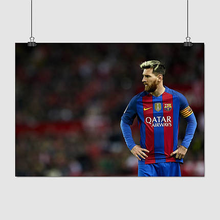 Плакат "Футболіст Ліонель Мессі, ФК Барселона, Lionel Messi, Barcelona", 43×60см, фото 1