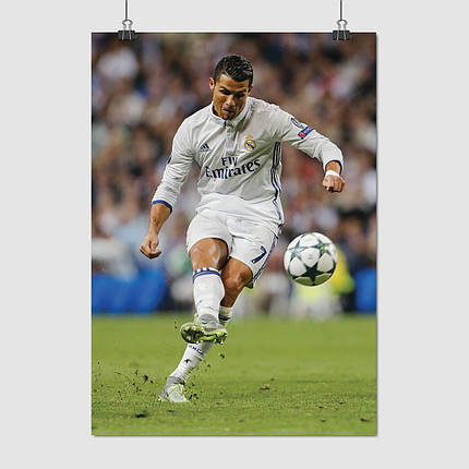 Плакат "Футболіст Кріштіану Роналду, Cristiano Ronaldo", 60×43см, фото 1