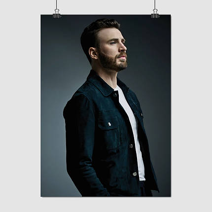 Плакат "Кріс Еванс, Chris Evans", 60×43см, фото 1