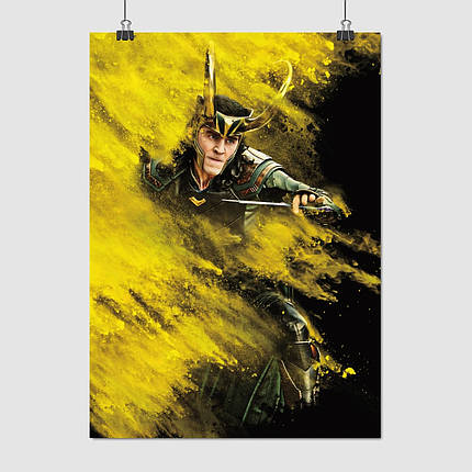 Плакат "Тор 3: Раґнарок, Локі, Том Хіддлстон, Thor: Ragnarok, Loki", 60×43см, фото 1