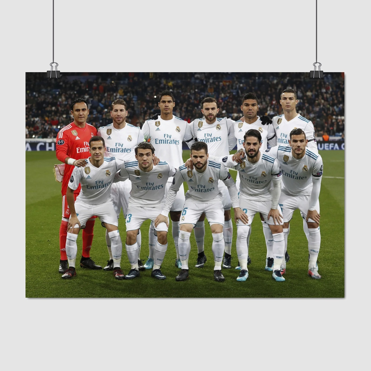 Плакат "Футбольна команда клубу Реал Мадрид, Real Madrid", 43×60см