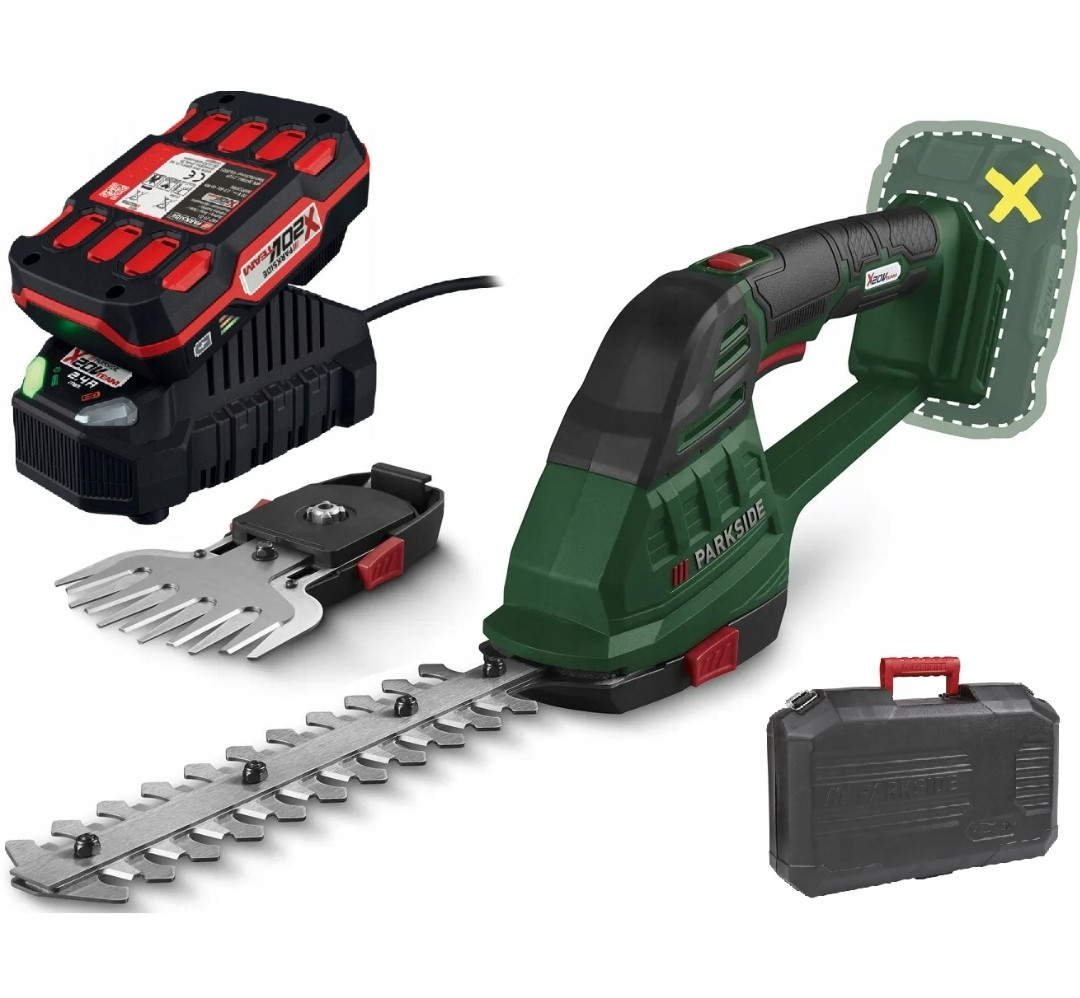 Акумуляторний кущоріз PARKSIDE PAGS 20-Li A1 + АКБ 2А, фото 1