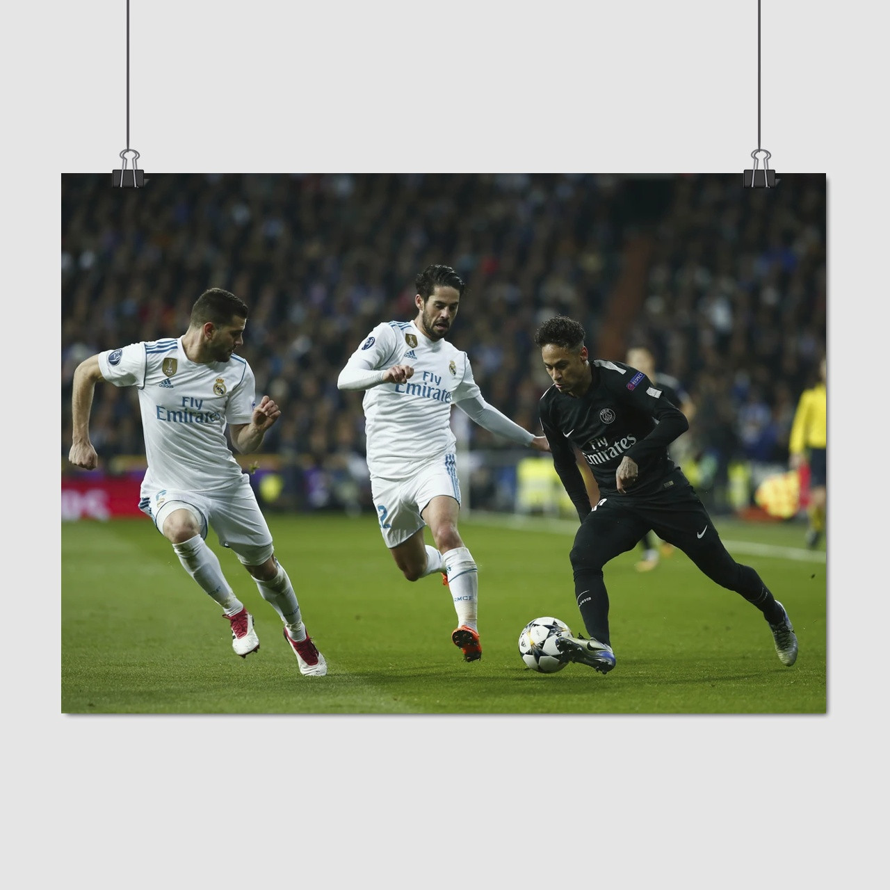 Плакат "Момент матчу Парі Сен-Жермен і Реал Мадрид, Real Madrid", 43×60см