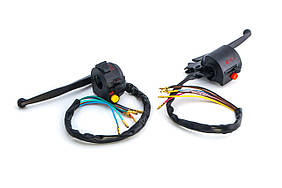 Блоки кнопок керма (пара) Alpha (чорні, важелі, кріплення) MANLE