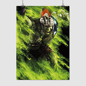 Плакат "Тор 3: Раґнарок, Халк, Марк Руффало, Thor: Ragnarok, Hulk", 60×43см