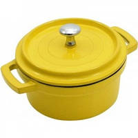 Міні-посудина з кришкою Maestro жовта 250мл d10 см h5 см литий алюміній (4010Y MR)