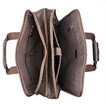 Велика сумка для ноутбука 15" 17" 19" зі шкіри crazy horse John McDee 7387R-1, фото 2