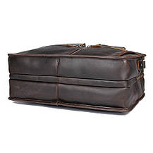 Велика сумка для ноутбука 15" 17" 19" зі шкіри crazy horse John McDee 7387R-1, фото 3