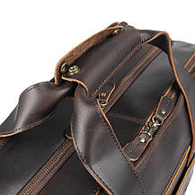 Велика сумка для ноутбука 15" 17" 19" зі шкіри crazy horse John McDee 7387R-1, фото 5