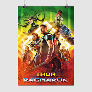 Плакат "Тор 3: Раґнарок, головні персонажі, Thor: Ragnarok", 60×43см
