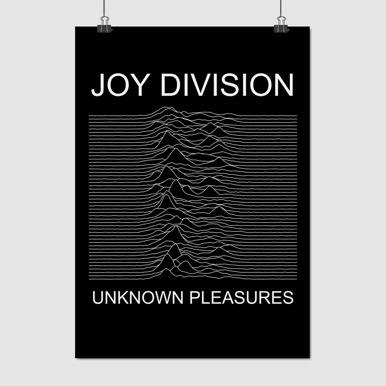 Плакат "Джой Дивіжн, Joy Division, Unknown Pleasures (1979)", 60×43см