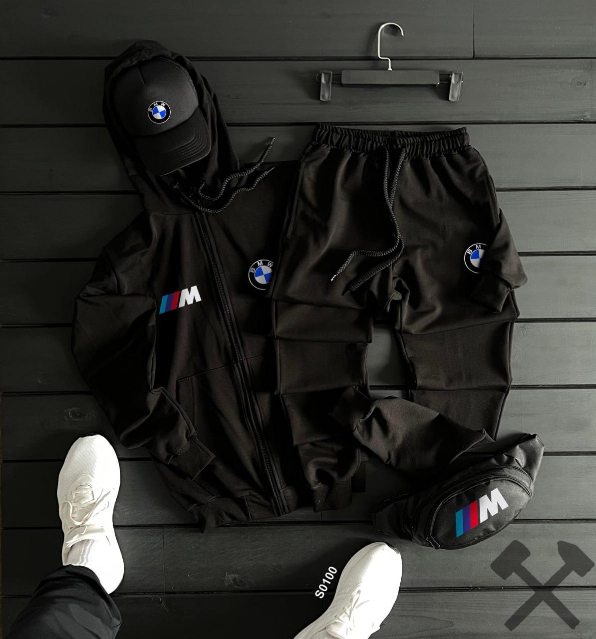 Спортивний костюм BMW Motorsport чоловічий весняний осінній літній з капюшоном бмв червоний