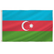 Азербайджанський прапор 150х90 см з поліестеру RESTEQ — офіційний державний символ