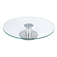 Підставка для торта обертова Empire d30 см h7 см скло (8016 EM)