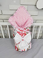 Конверт ковдра на виписку 100:80, знімний наповнювач, плед дитячий