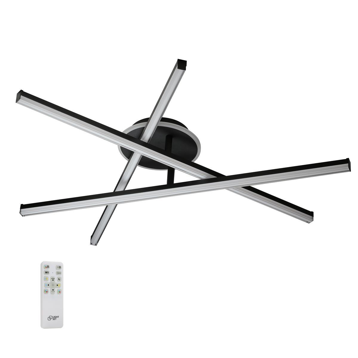 Світильник світлодіодний LED LILEYA LS 80 55 W RC чорний LIGHT SET, фото 1