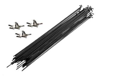 Спиця велосипедна (L-226mm, 14G) (144шт) (чорні) Сталь з ніпелем T-BIKE