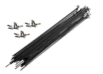 Спиця велосипедна (L-284mm, 14G) (144шт) (чорні) Сталь з ніпелем T-BIKE