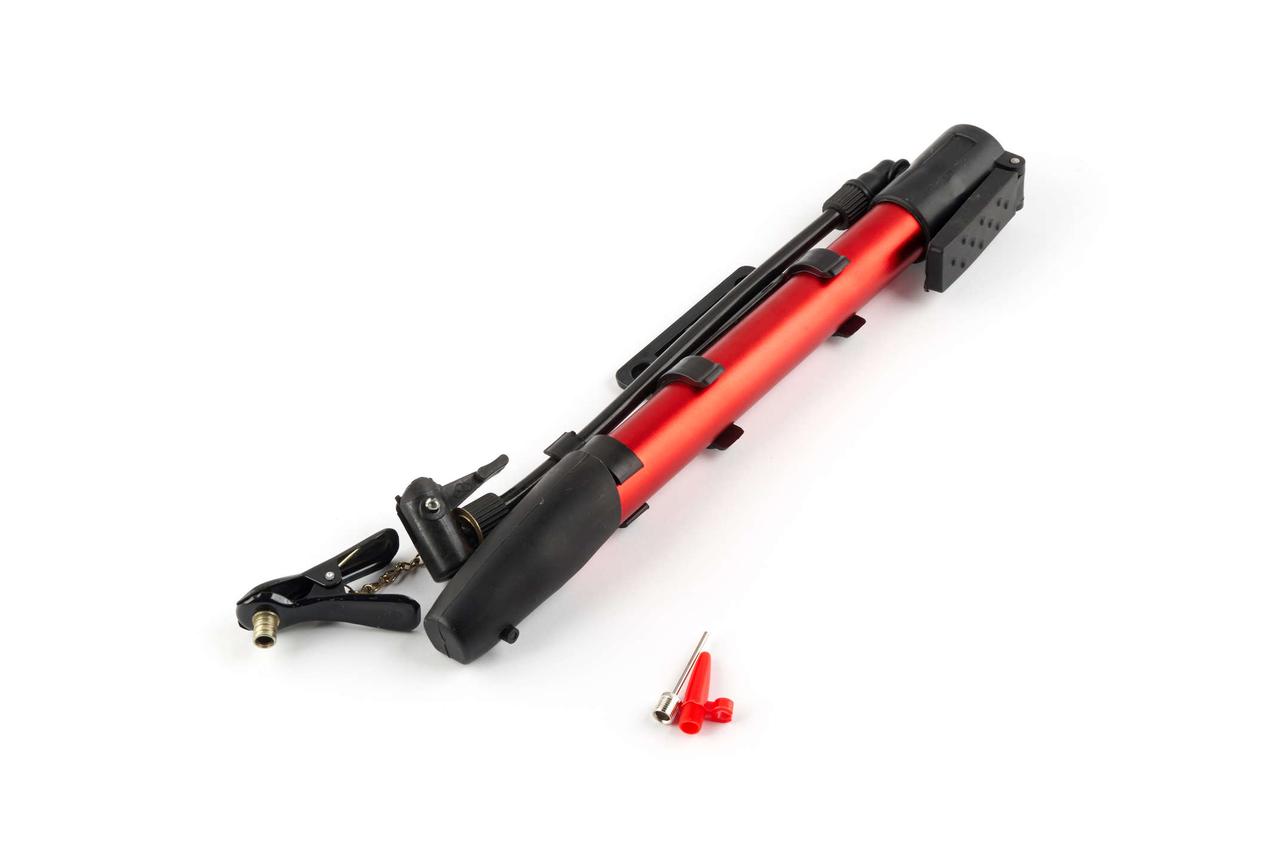 Насос ручний (L-250mm, з кріпленням на раму, червоний) OP