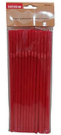 Соломка з вигином для коктейлів Empire червона 50 штук довжина 21,5 см пластик (0242 EM)