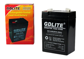 Акумулятор GDLITE 6V GD-640-4.0Ah, 2375, Свинцево-кислотна (SLA)