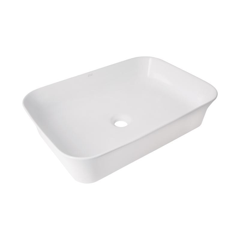 Раковина накладна Qtap Virgo N прямокутна без донного клапана WHITE QT18116308W, фото 1