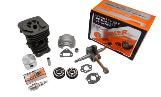 Поршнева б/п (ЦПГ) для Husqvarna 137 (Ø38) (чорна, +колінвал) (NOKER) KOSA
