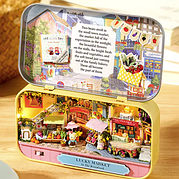 Конструктор 3D DIY Міні Румбокс в металевій скриньці LUCKY MARKET "Neil and Ava" Q 008