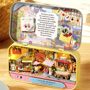 Конструктор 3D DIY Міні Румбокс в металевій скриньці LUCKY MARKET "Neil and Ava" Q 008, фото 1