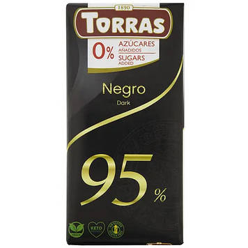 Шоколад ТМ"Torras" №595 чорний 95% 0.075
