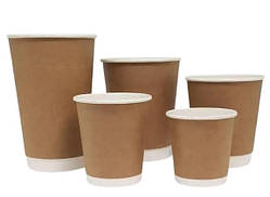 Стакан паперовий Iris-Plast Double wall крафт 110 мл (102611/25шт)