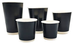 Стакан паперовий Iris-Plast Double wall чорний 175 мл (102622)