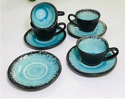 Кавовий сервіз Оленс Блу-лейк 8 предметів 100 мл (101-0210)